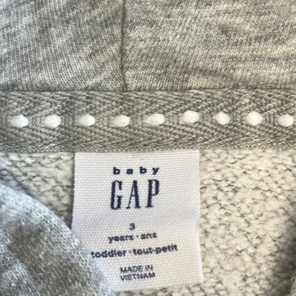 GAP Gray Zip-Up Hoodie with Logo - Picture 3 of 4